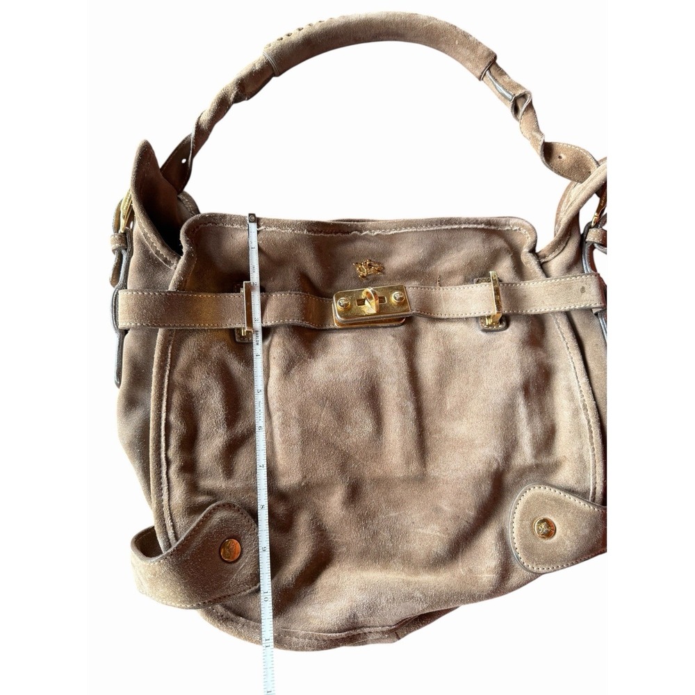 Burberry Suede Leather Hobo Shoulder Bag Vintage